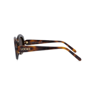 LOEWE LW40147I women Havana Geometric Sunglasses