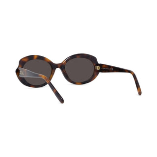 LOEWE LW40147I women Havana Geometric Sunglasses