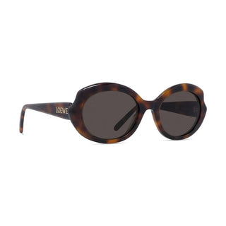 LOEWE LW40147I women Havana Geometric Sunglasses