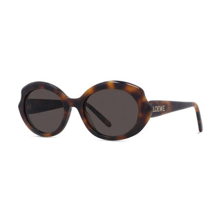 LOEWE LW40147I women Havana Geometric Sunglasses