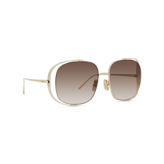 LOEWE LW40148U women Gold Rectangle Sunglasses