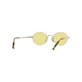 LOEWE Slim LW40151U men Silver Oval Sunglasses