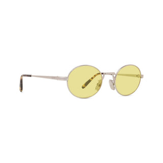 LOEWE Slim LW40151U men Silver Oval Sunglasses