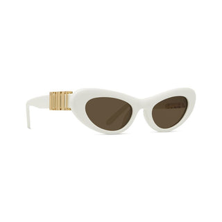 LOEWE Slim LW40156U women White Oval Sunglasses