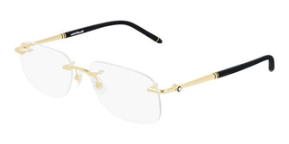 Montblanc MB0071O men Gold Geometric Eyeglasses