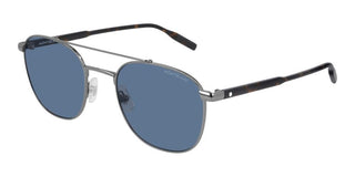 Montblanc MB0114S men Silver Pilot Sunglasses