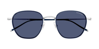 Montblanc MB0160S men Blue Geometric Sunglasses