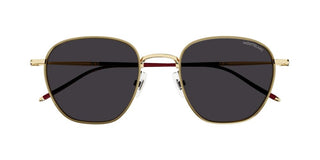 Montblanc MB0160S men Gold Geometric Sunglasses