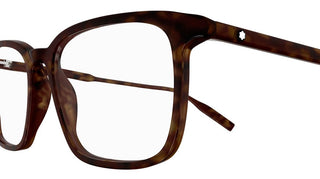 Montblanc MB0197O men Havana Squared Eyeglasses