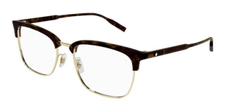 Montblanc MB0199OA men Havana Squared Eyeglasses