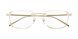 Montblanc MB0215O men Gold Squared Eyeglasses