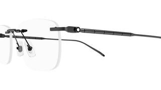 Montblanc MB0215O men Ruthenium Squared Eyeglasses