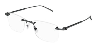 Montblanc MB0215O men Ruthenium Squared Eyeglasses