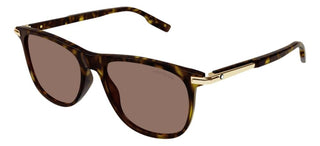 Montblanc MB0216S men Havana Squared Sunglasses