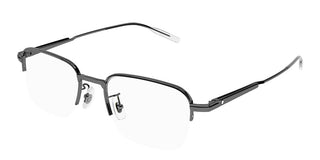 Montblanc MB0220OA men Ruthenium Rectangle Eyeglasses