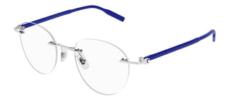 Montblanc MB0224O men Blue Round Eyeglasses