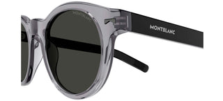 Montblanc MB0225S men Grey Round Sunglasses