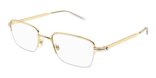 Montblanc MB0237O men Gold Geometric Eyeglasses