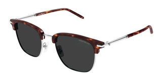 Montblanc MB0242S men Havana Squared Sunglasses