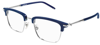 Montblanc MB0243O men Blue Geometric Eyeglasses