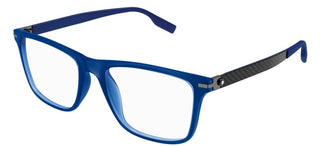 Montblanc MB0251O men Blue Geometric Eyeglasses