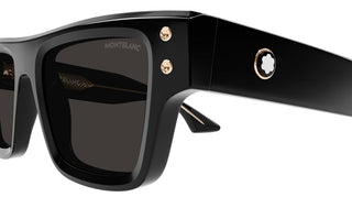 Montblanc MB0253S men Black Squared Sunglasses