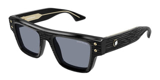 Montblanc MB0253S men Black Squared Sunglasses