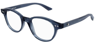 Montblanc MB0255O men Blue Squared Eyeglasses