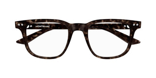 Montblanc MB0256O men Havana Squared Eyeglasses