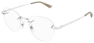 Montblanc MB0268O men Silver Round Eyeglasses