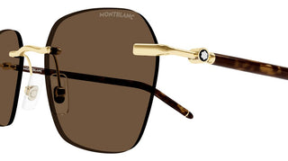 Montblanc MB0270S men Havana Squared Sunglasses