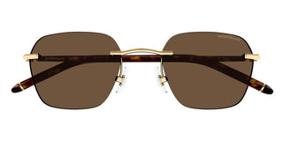 Montblanc MB0270S men Havana Squared Sunglasses