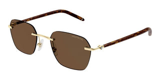 Montblanc MB0270S men Havana Squared Sunglasses