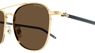 Montblanc MB0271S men Gold Squared Sunglasses