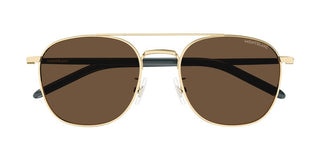 Montblanc MB0271S men Gold Squared Sunglasses