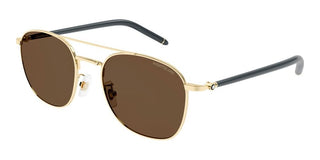 Montblanc MB0271S men Gold Squared Sunglasses