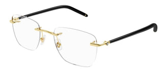 Montblanc MB0274O men Gold Geometric Eyeglasses