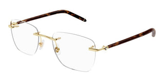 Montblanc MB0274O men Gold Geometric Eyeglasses