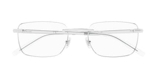 Montblanc MB0279O men Silver Geometric Eyeglasses