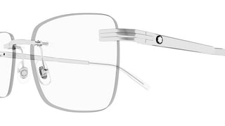 Montblanc MB0279O men Silver Geometric Eyeglasses