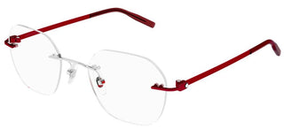 Montblanc MB0282O men Red Geometric Eyeglasses