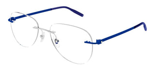 Montblanc MB0283O men Blue Pilot Eyeglasses