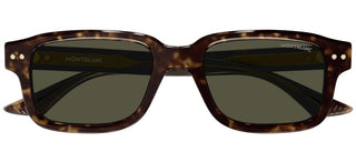 Montblanc MB0286S men Havana Squared Sunglasses