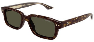 Montblanc MB0286S men Havana Squared Sunglasses