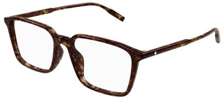 Montblanc MB0293OA men Havana Squared Eyeglasses