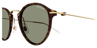 Montblanc MB0294S men Havana Round Sunglasses