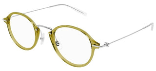 Montblanc MB0297O men Yellow Round Eyeglasses