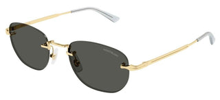 Montblanc MB0303S AVANT PREMIERE men Gold Geometric Sunglasses