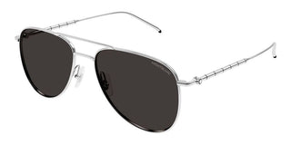 Montblanc MB0311S men Silver Pilot Sunglasses