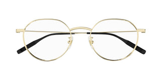 Montblanc MB0317OA men Gold Round Eyeglasses